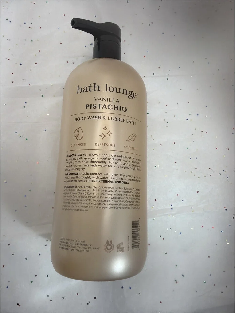 Vanilla Pistachio Body Wash & Bubble Bath 2 x 32oz Spa Scent Duo Pack